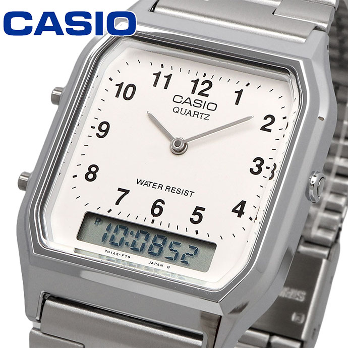 CASIO 腕時計 カシオ 時計 ウォッチ チープカシオ チプカシ アナデジ クオーツ ヴィンテージシリーズ ユニセックス デュアルタイム シルバー AQ-230A-7BMQ[並行輸入品]