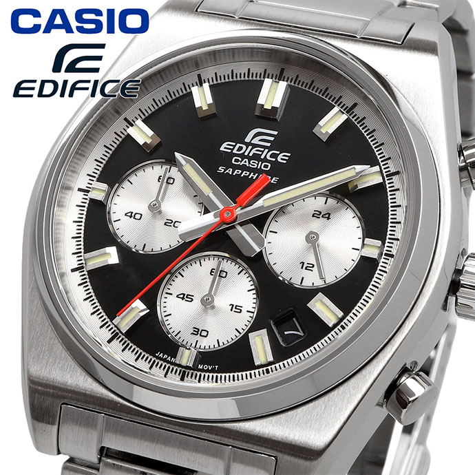 EDIFICE 腕時計 エディフィス 時計 ウォッチ CASIO カシオ クロノグラフ サファイアガラス ブラック メンズ EFB-730D-1AV 海外モデル  [並行輸入品]