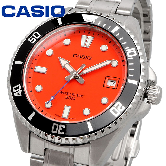 CASIO ウオッチ カシオ 時辰儀 御覧になる CASIO カシオ 標準尺度 アナログ ウオッチ MDV-10D-4A1V ボーイズ レディース ガールズ オレンジ色 金属元素ダンス楽隊 外国でひな形 [並行輸入品]