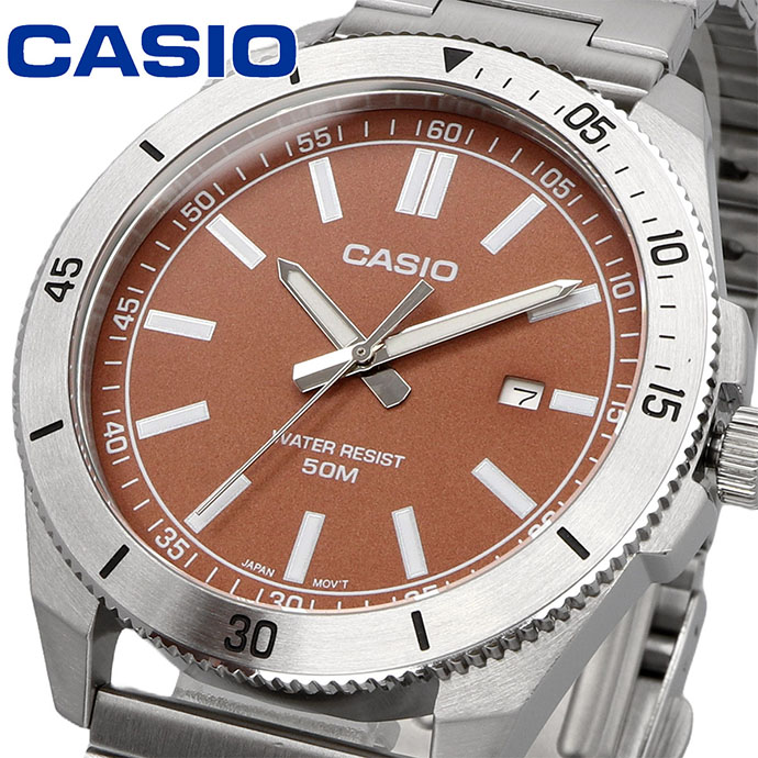 CASIO 腕時計 カシオ 時計 ウォッチ チープカシオ チプカシ シンプル デザートブラウン メタルバンド メンズ MTP-B155D-5EV [並行輸入品] 6,570円