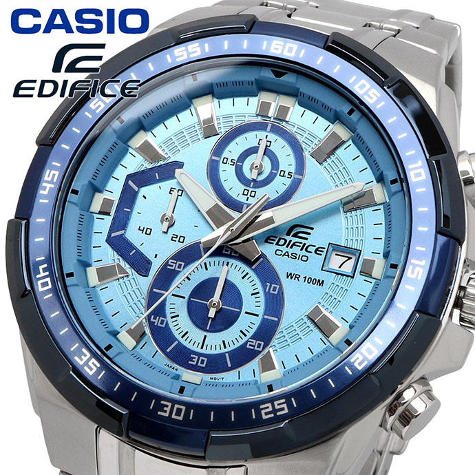 EDIFICE 腕時計 エディフィス 時計 ウォッチ CASIO カシオ クロノグラフ Chronograph ブルー 海外モデル EFR-539DE-2AV [並行輸入品]