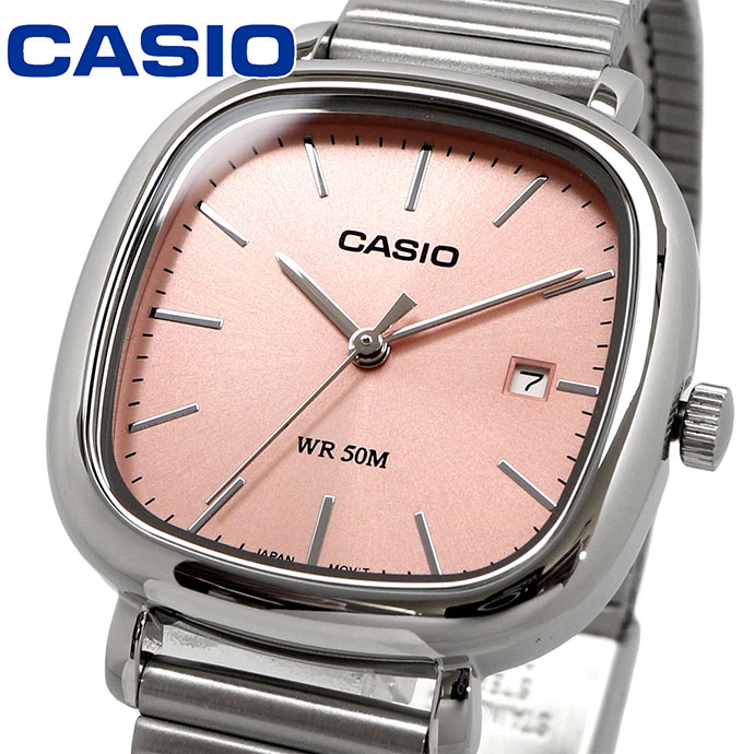 CASIO ウオッチ カシオ 時辰儀 御覧になる チープカシオ 標準尺度 アナログ レディース LTP-B166D-4AV さくら色 シルバーメタルバンド 外国でひな形 [並行輸入品]