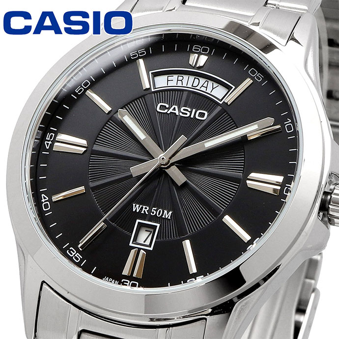 CASIO 腕時計 カシオ 時計 ウォッチ CASIO カシオ アナログ クオーツ メタルバンド シルバー ブラック メンズ 海外モデル MTP-1381D-1AV [並行輸入品] 5,329円