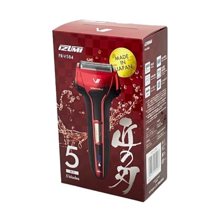 IZUMI FR-V584 5枚刃 日本製 充電・交流式 USB充電 Type-C イズミ 匠の刃 水洗い可 本体丸洗い IPX7基準 マクセルイズミ メンズシェーバー 往復式 父の日|tokis 店