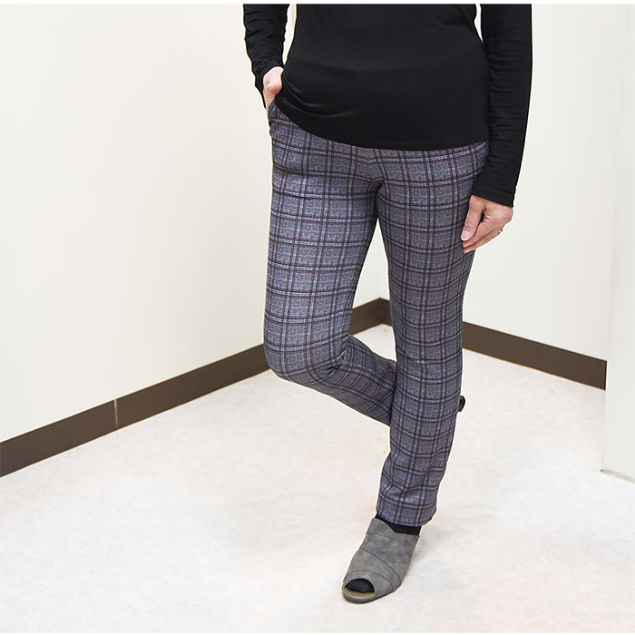 新規購入 裏起毛パンツ レディース チェック柄 レディースパンツ ストレッチ素材 暖か 細身シルエット きれいめ グレー 9号 New 30 Off Sf Fc9 人気no 1 本体 Www Natskies Com