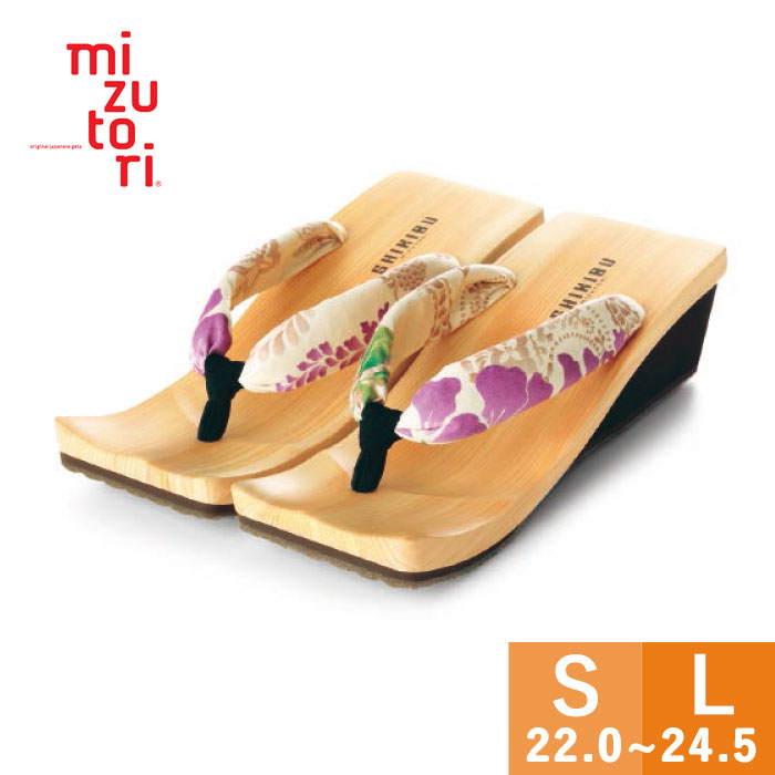 mizutori 夏 下駄 レディース みずとり 水鳥 げたのみずとり ひのき shikibu 6.5cm ヒール かわいい おしゃれ 和風 浴衣 着物 カジュアル サンダル ファッション 女性 日本製 国産 ソフト やわらか鼻緒 履きやすい 快適 送料無料 22.0/22.5/23.0/23.5/24.0/24.5