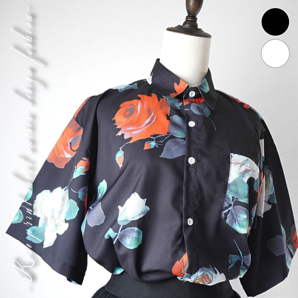 ヴィンテージ ブラウス お花 洋服柄 レトロポップ 可愛い ネイビー グリーン 楽天市場】トップス シャツ レディース ネイビー 春 夏 秋 五分