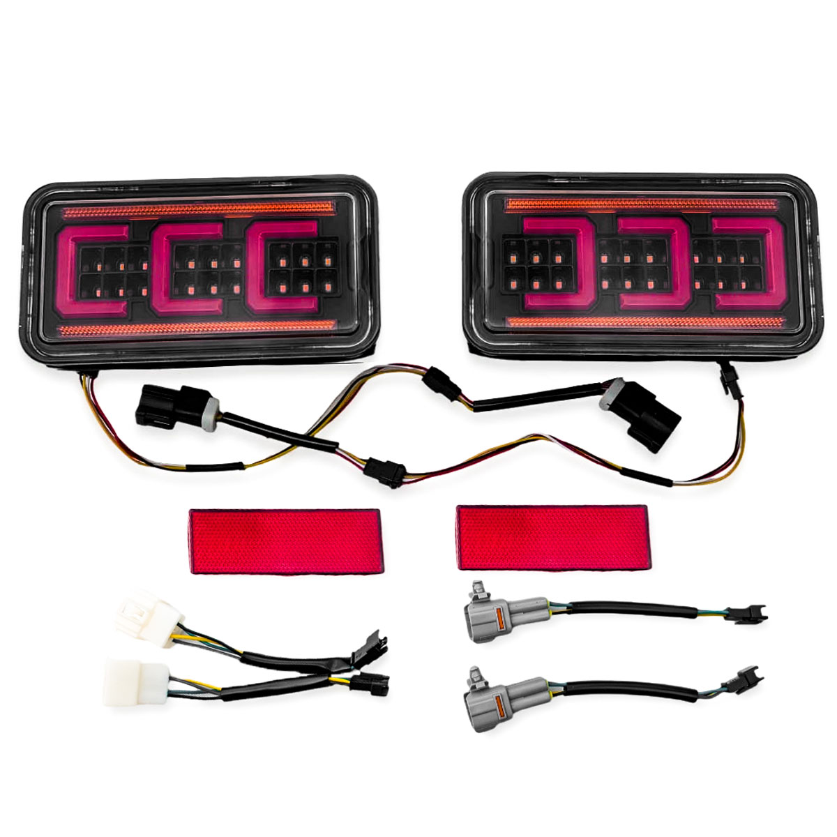 スーパー キャリイ トラック LED テールランプランプ ユニット シーケンシャル ブラック クリアレンズ 左右セット 後期型 カスタム 軽トラック 軽トラ カスタムパーツ ドレスアップ カーパーツ カー用品 スクラム ミニキャブ クリッパー リヤ リア バック DA16T Cタイプ