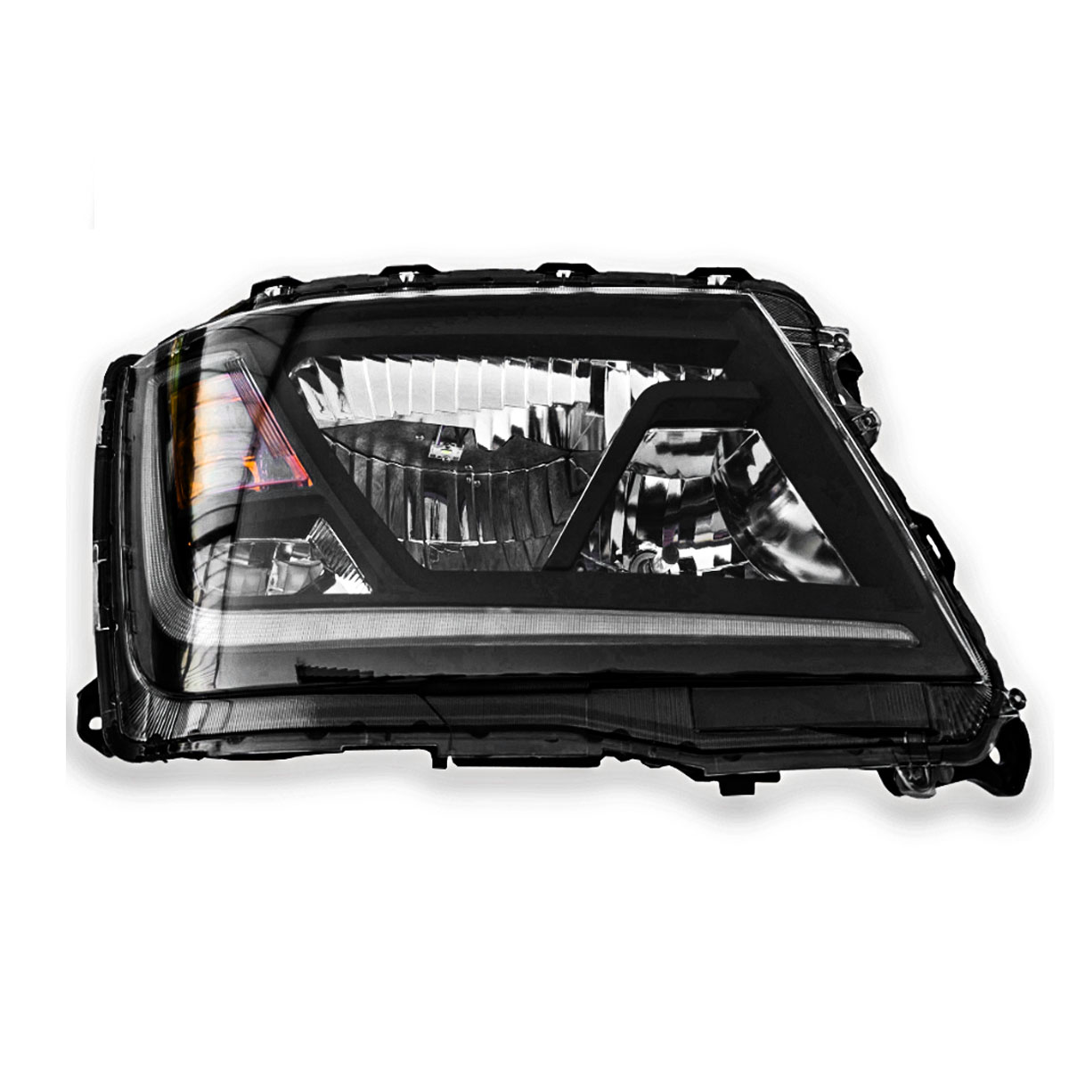 17 レンジャー ヘッドライト LED 運転席側 右 ヘッドランプ 補修 カスタム 日野 24V 日本光軸 17レンジャー プロフィア インナーブラック FC FD GC GD FX GX FJ FE FG GK｜ショップOREZ