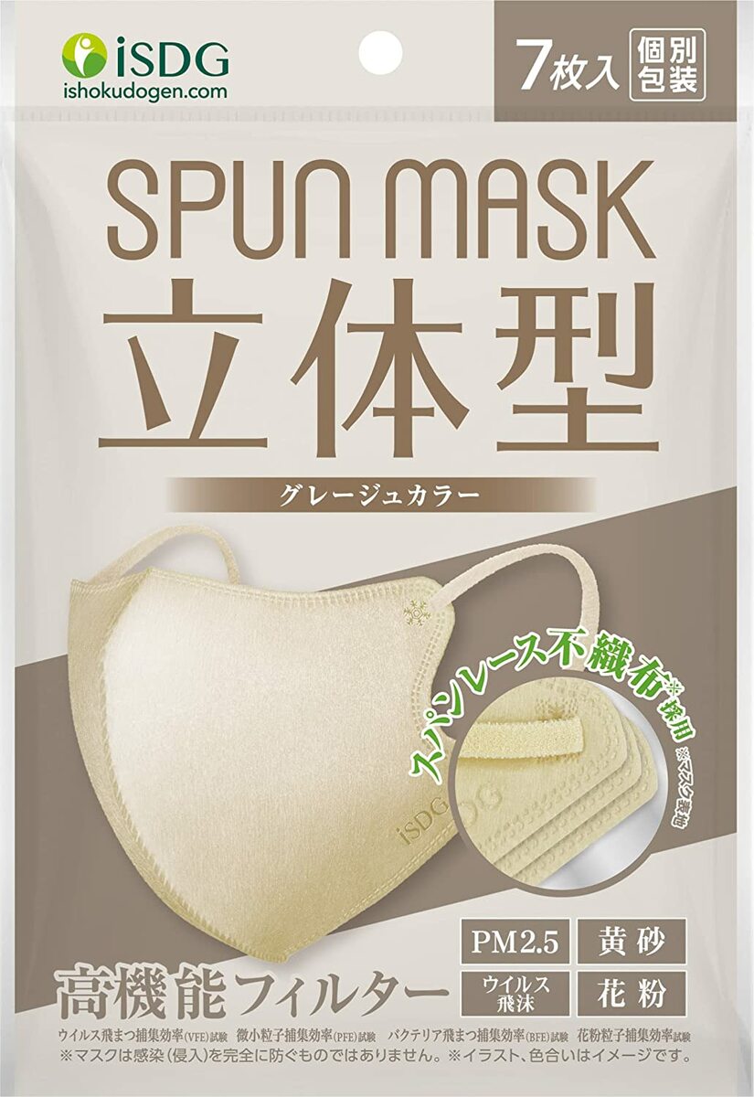 海外最新 SPUN MASK スパンレース 立体型 ブラック 不織布マスク 1箱