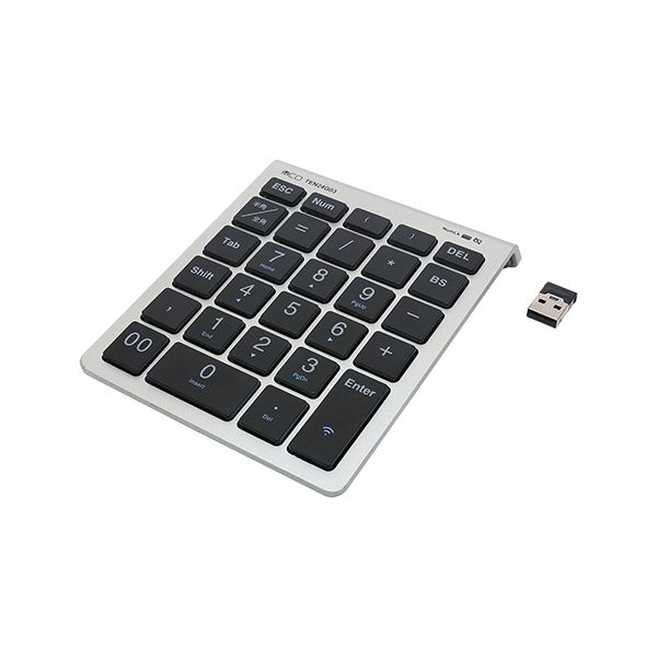 ナカバヤシ ミヨシ2.4GHzワイヤレステンキー シルバー TEN24G03／SL 1個