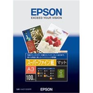 （まとめ）エプソン EPSON スーパーファイン紙 KA3100SFR A3 100枚【×3仕かける】 PCサプライ・消耗品-コピー用紙・印刷用紙-パソコン・周辺機器