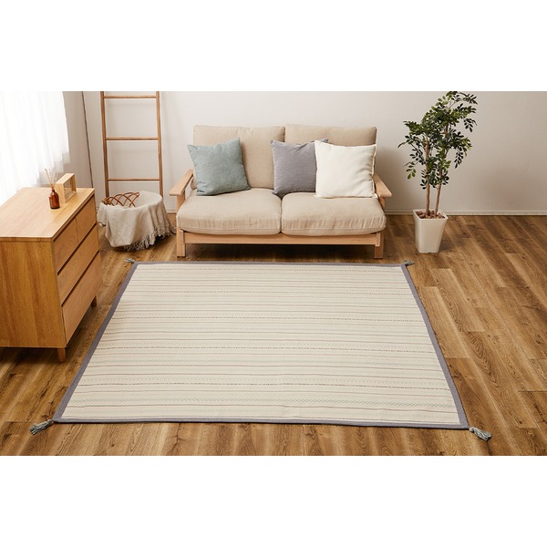 ラグマット 絨毯 約185×240cm ブルー 薄手 洗える 綿100% ホットカーペット対応 インド綿ラグ アンダーラグセット リビング【代引不可】|インテリア生活雑貨の店ポライト