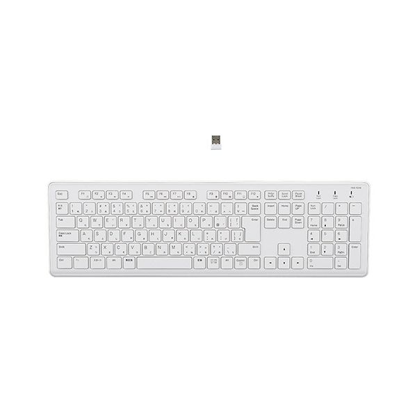 ナカバヤシ ミヨシ超静音 無線静音フルキーボード ホワイト FKB-R249W 1台
