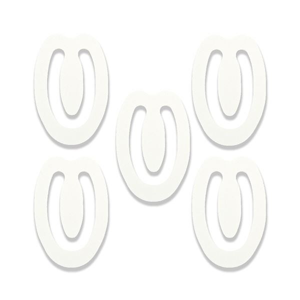 デビカ紙のゼムクリップ 白いこと 063208 1書き割り（1000個：100個×10容器に並べる）