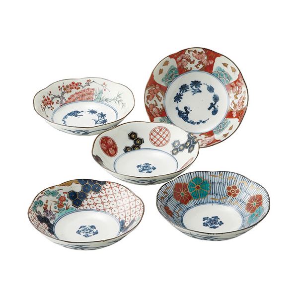 楽天市場】五代 佐藤走波 染錦絵変わり 組鉢揃 : 食器のみつはた