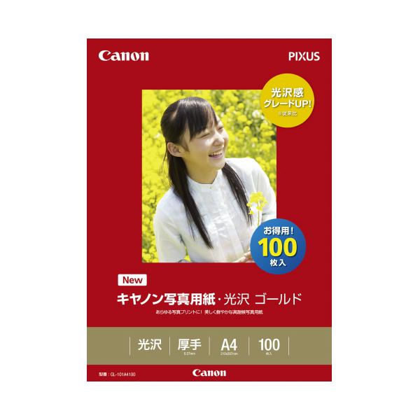 キヤノン 写真紙光沢ゴールド GL101A4100 4,573円