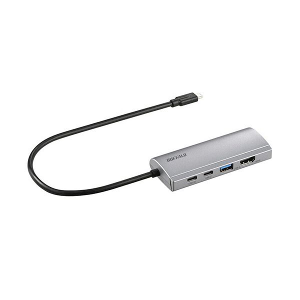 バッファロー Type-C接続ドッキングステーション（PD対応） シルバー LUD-U3-CGHDSV 1個