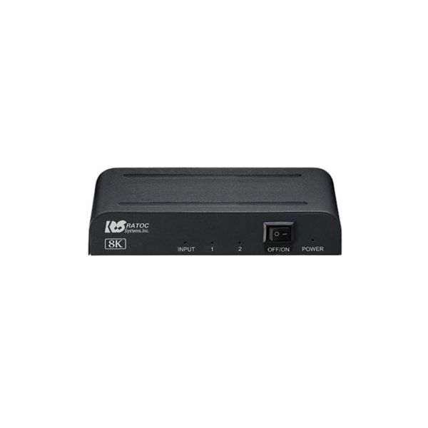 ラトックシステム 8K対応 1入力2出力 HDMI分配器 1つの映像信号をモニター2台に出力可能 8K60Hz/4K120Hz対応 RS-HDSP2-8K 10,418円