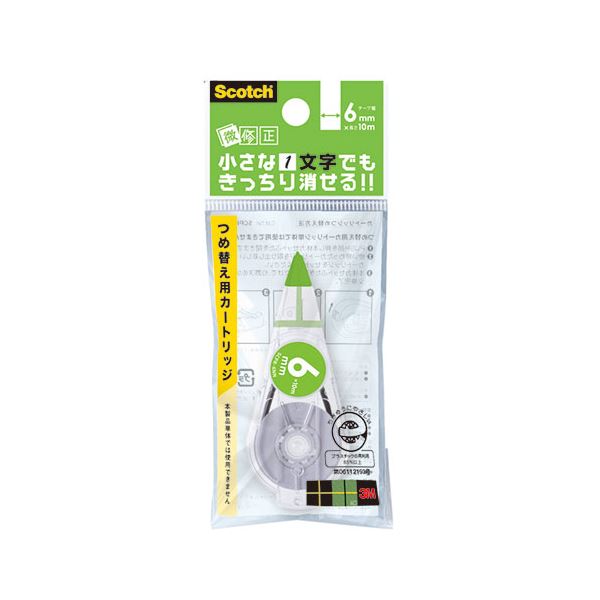 【30個セット】 3M Scotch スコッチ 修正テープ 微修正 交換用カートリッジ 6mm 3M-SCPR-6NNX30 6,960円