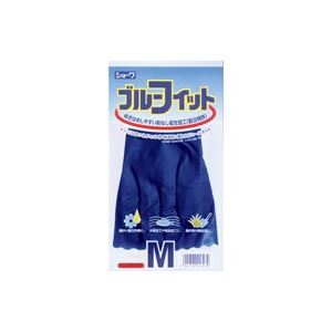 （まとめ）ショーワグローブ ゴム手袋ブルーフィット Mサイズ 181【×40セット】
