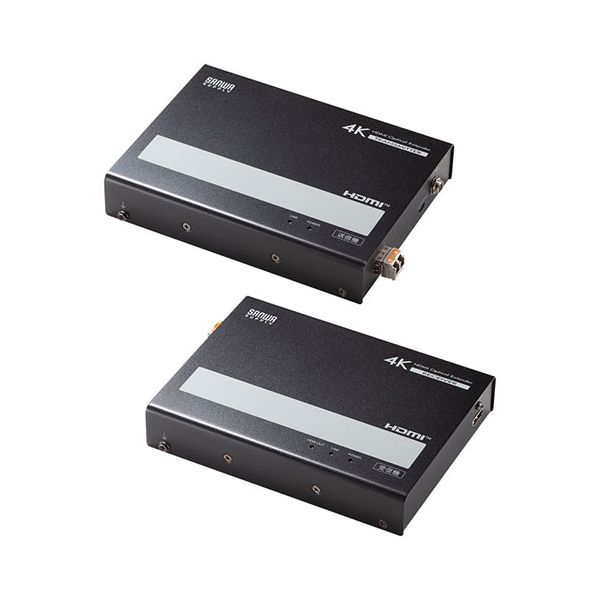 サンワサプライ 光ファイバHDMIエクステンダー 4K対応・300m延長 ブラック VGA-EXHDFB