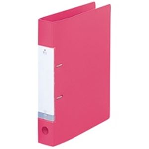 (業務用10セット) LIHITLAB D型リングファイル 【A4/2穴】 タテ型 G2230-3 46mm 赤