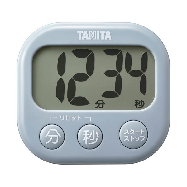 （まとめ） タニタ抗菌でか見えタイマー ブルーグレー TD-429-BL 1個 【×5セット】