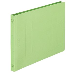 (まとめ) ライオン事務器 フラットファイル(環境) 樹脂押え具 B5ヨコ 150枚収容 背幅18mm 緑 A-529KB5E 1セット(10冊) 【×5セット】