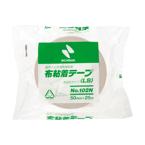 (まとめ) ニチバン 布粘着テープ 50mm×25m 黄土 102N7-50 1巻 【×10セット】