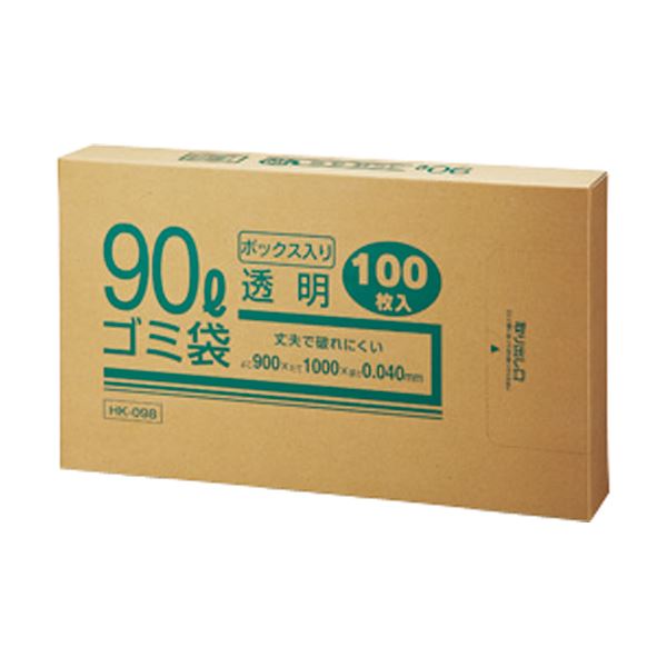 (まとめ) 手工芸品マン お役目用澄み切った メタロセン練りあわせる朦々たるゴミ袋 90L BOX印字機 HK-098 1箱(100枚) 【×5仕掛ける】