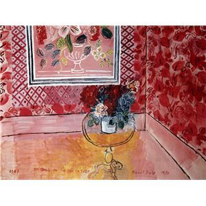 世界の名画シリーズ、プリハード複製画 ラウル・デュフィ作 「30歳、またはばら色の人生」（額縁付）【代引不可】｜インテリア生活雑貨の店ポライト