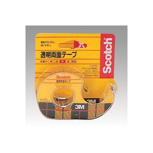 （まとめ） 住友スリーエム スコッチ(R)透明両面テープ 裏紙（はく離紙）なし 665-3-18 1巻入 【×2セット】