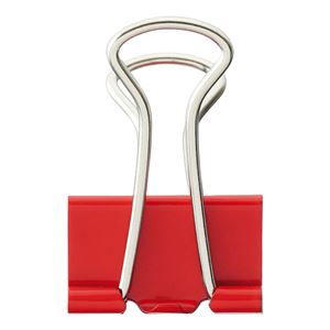 （まとめ） TANOSEE ダブルゼムクリップ 中 口幅25粍 赤いこと 1箱（10個） 【×50仕掛ける】