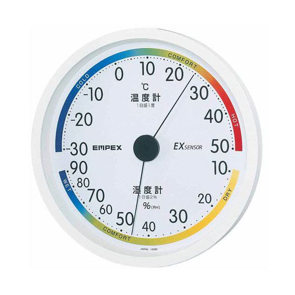 引出物 EMPEX 生活管理 温度 湿度計 壁掛用 TM-2416 クリアブルー