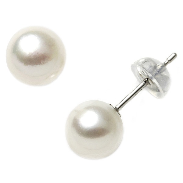 アコヤ真珠 ピアス パールピアス プラチナ Pt900 約6.5〜7.0mm 約6.5