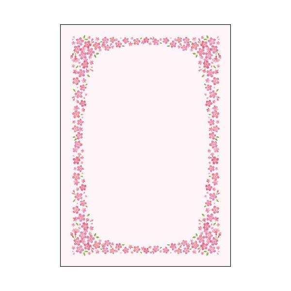（まとめ） ササガワ 証書用紙 A4判 桜【×20セット】