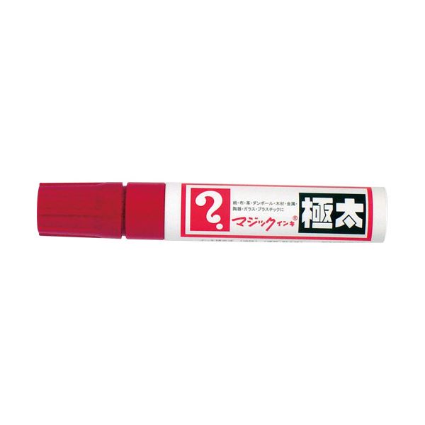 (まとめ) 寺西化学工業 マジックインキ 極太 赤 5本MGD-T2【×2セット】