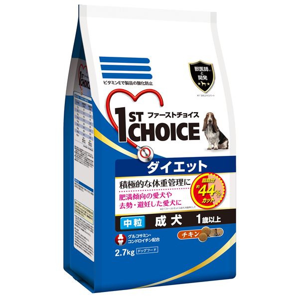 ドッグフード ペットフード アースFC 成犬 ダイエット 中粒 2.7Kg ドックフード ペット用品