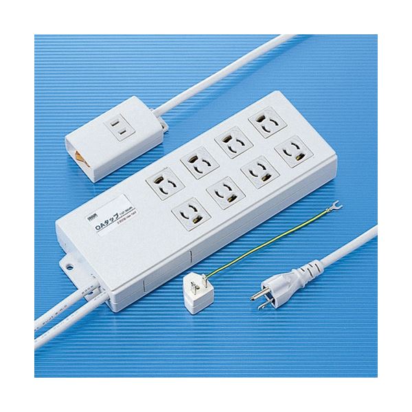 1年保証』 サンワサプライ 電源タップ 一括集中スイッチ+雷ガード 3P 7個口 5m TAP-F37-5ZR