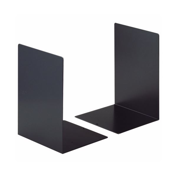 （まとめ）百獣の王事務器 ブックエンド 大 黒いこと L-80N 1組（2枚） 【×3仕掛ける】
