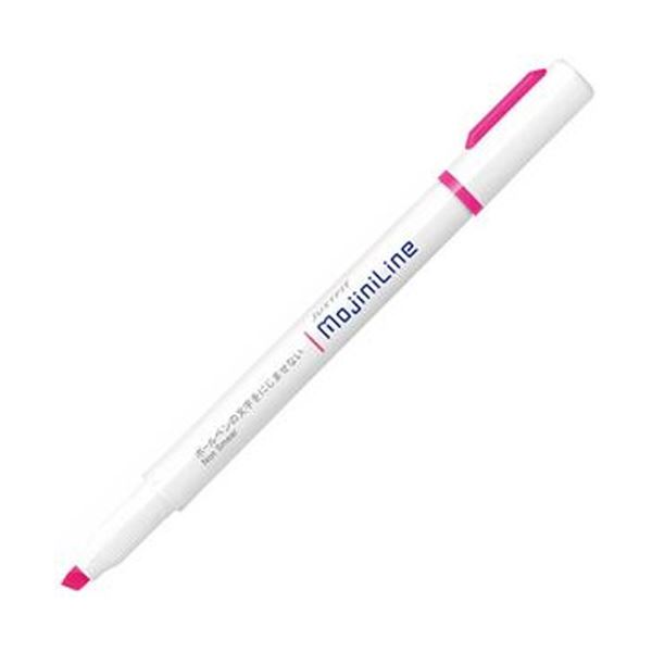 (まとめ)ゼブラ 蛍光ペン ジャストフィットモジニライン ピンク WKS22-P 1セット(10本)【×20セット】