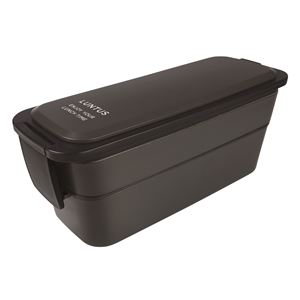 【40個書き割り】 アスベル ランタス 夕ご飯ボックス席（御徒面子付） 2段 800ml 黒いこと FC-T800