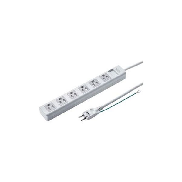 （まとめ）サンワサプライ シャッタータップ 6個口 2.5m TAP-SH3625MG【×3セット】 12,300円