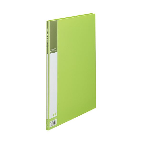 （まとめ）TANOSEE 書きものが入れ分かりやすい読みやすい整理保存用具「ヨコハラ」 A4タテ 20衣嚢 背幅8粍 ライトグリーン 1仕掛ける（10冊） 【×3仕掛ける】