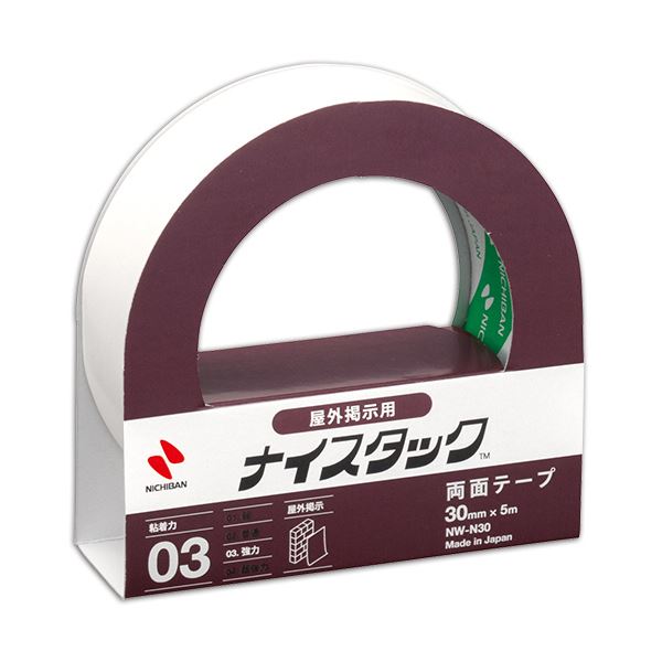 (まとめ) ニチバン ナイスタック 両面テープ 屋外掲示用 大巻 30mm×5m NW-N30 1巻 【×30セット】