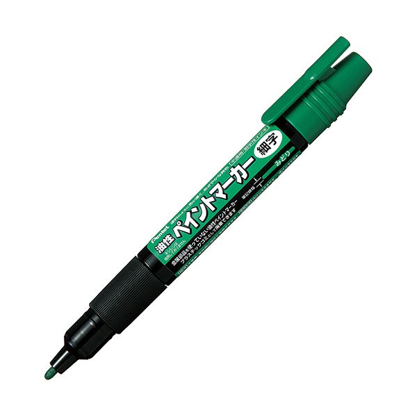 （まとめ）ぺんてる 油性書き込み 絵の具目じるし細字 緑 MSP20-D 1仕掛ける（10本）【×5仕掛ける】