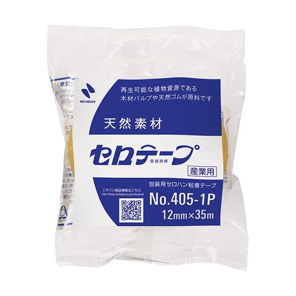(まとめ) ニチバン 産業用セロテープ 大巻 12mm×35m 4051P-12 1巻 【×300セット】