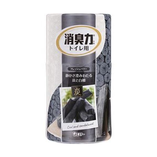 （まとめ）エステー 室内用便器の消臭力 炭と白檀400ml 1仕掛ける（3個）【×10仕掛ける】