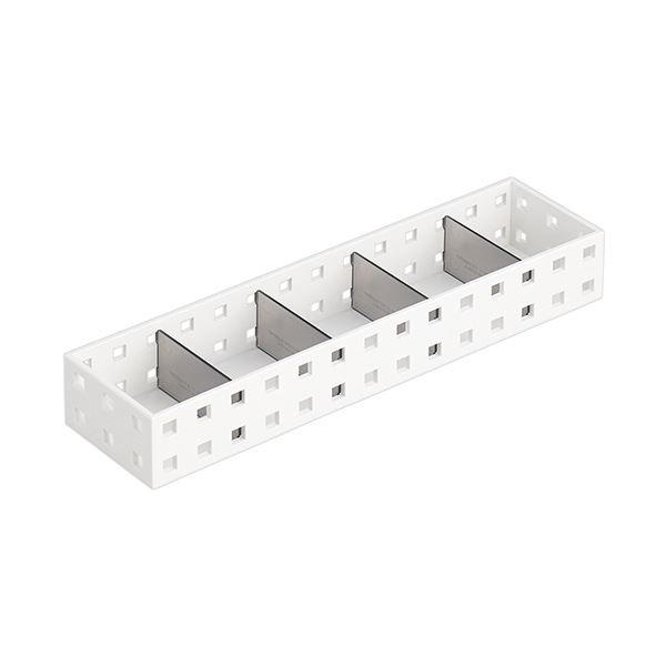 （まとめ） 吉川国工業所 スリムケース Lサイズホワイト／グレー CB-9008S（WG） 1個 【×5セット】